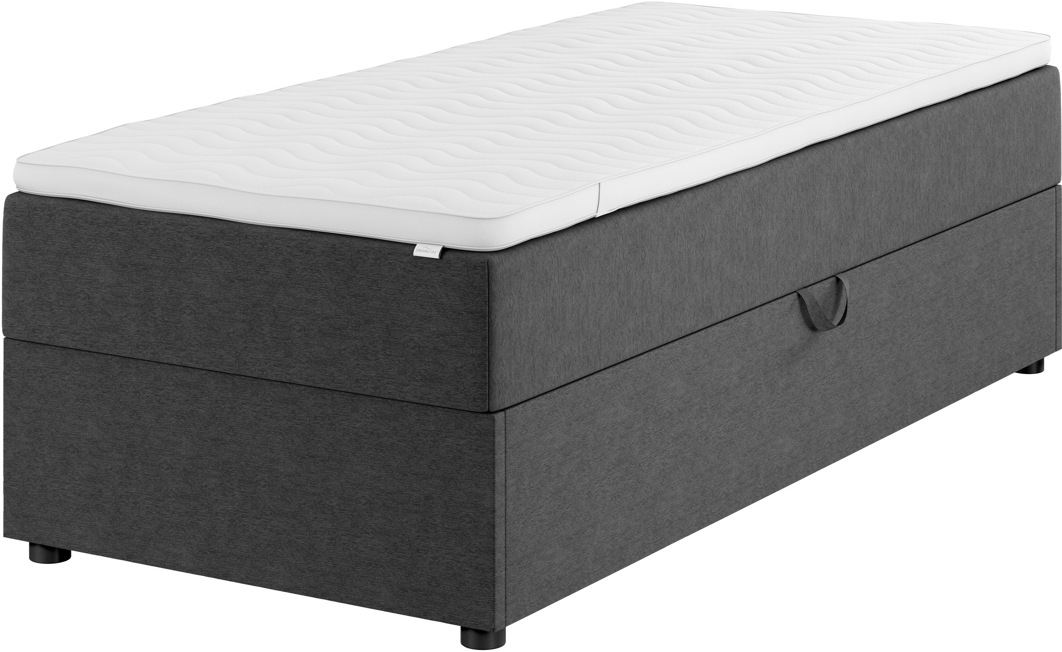 JYSK Boxspringbett 90x200 TYLDA Stauraum grau-40 medium