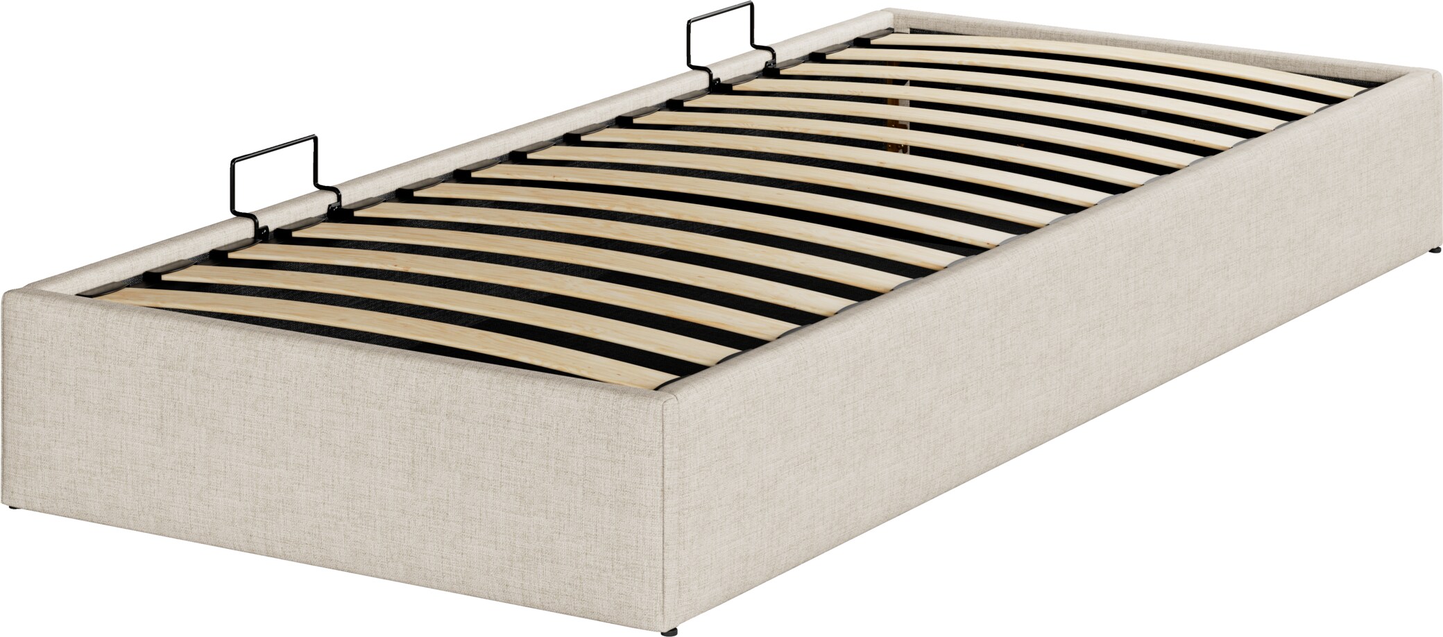 JYSK Bett mit Stauraum SEDEN 90x200 seitl. Hebefunktion beige