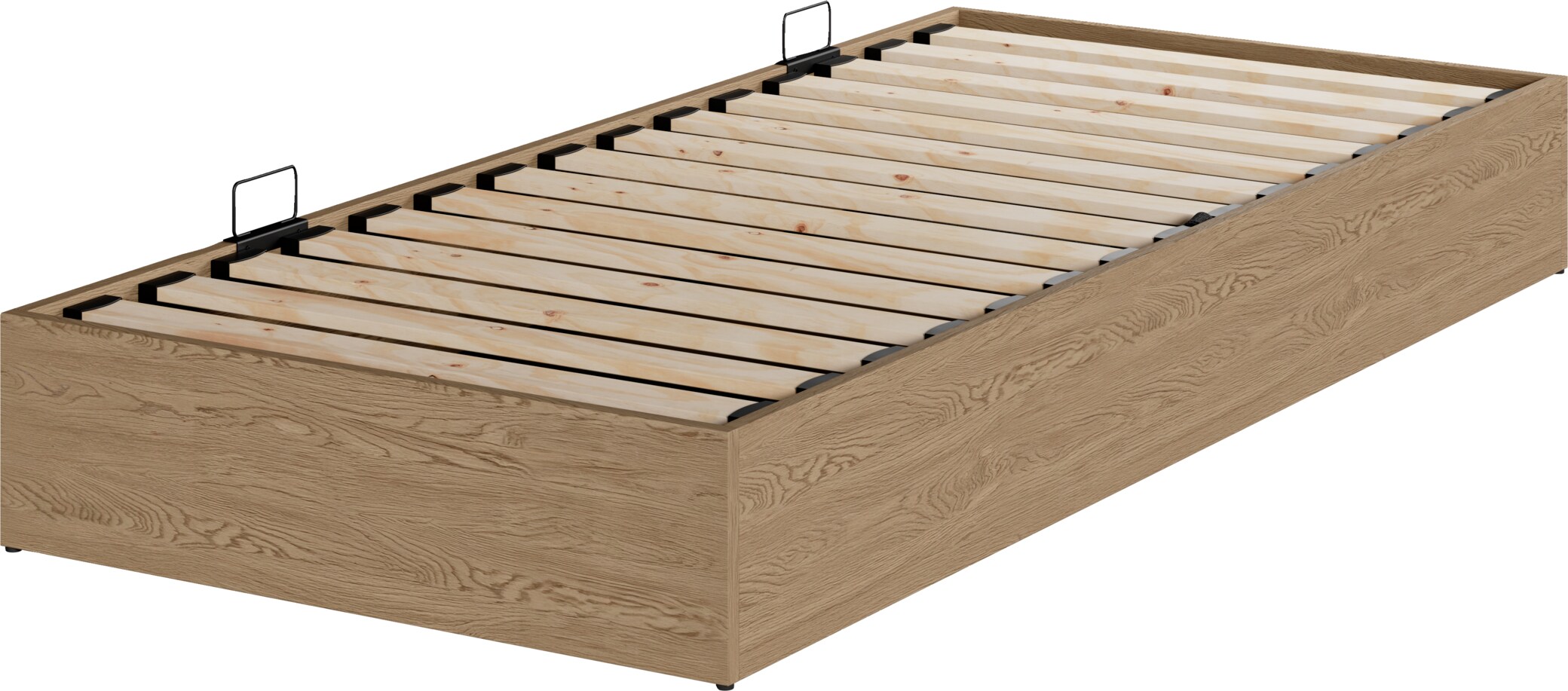 JYSK Bett mit Stauraum SEDEN 90x200 seitl. Hebefunktion natur