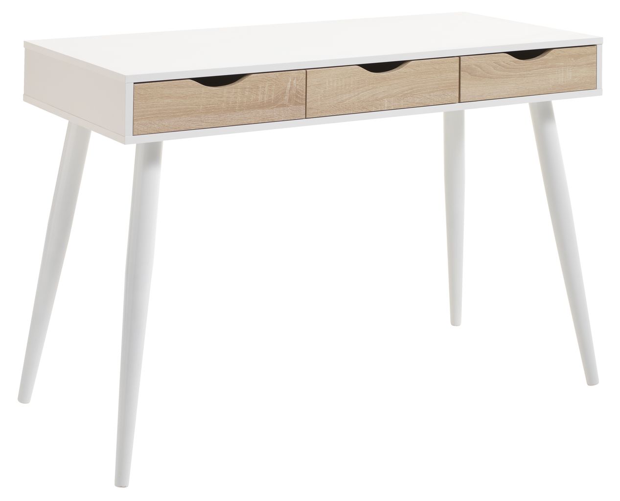 Desk PLOVSVAD 50x110 oak/white JYSK