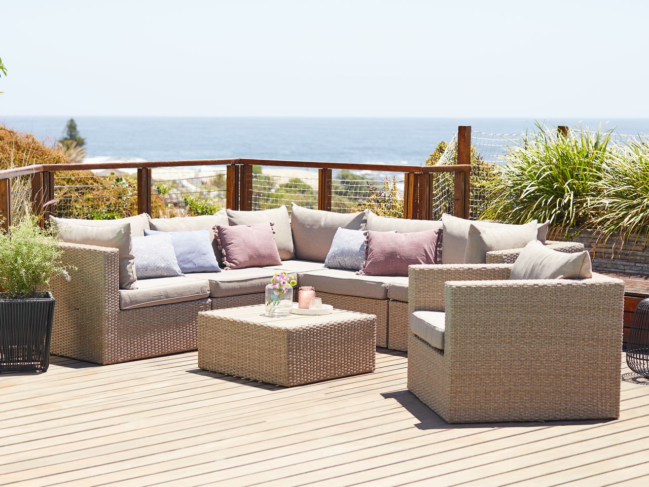 Loungeset BASTRUP 6sits natur JYSK