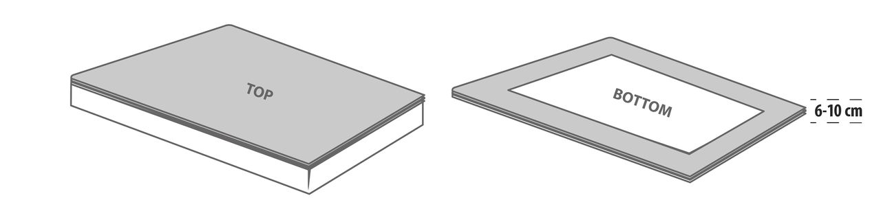 Prześcieradło na topmaterac ELENORA 90x200x6-10 biały