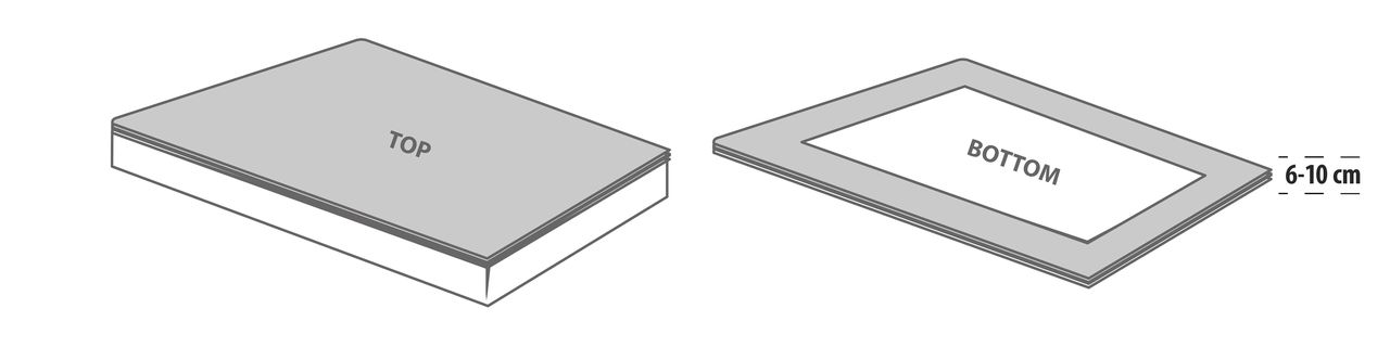 Prześc. na topmat. 160x200x6-10cm biały