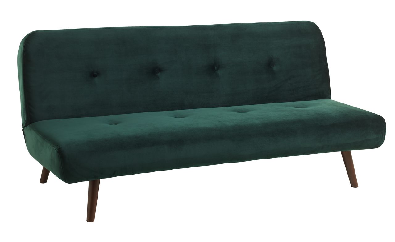 Canapé convertible JUVRE velours vert f. JYSK