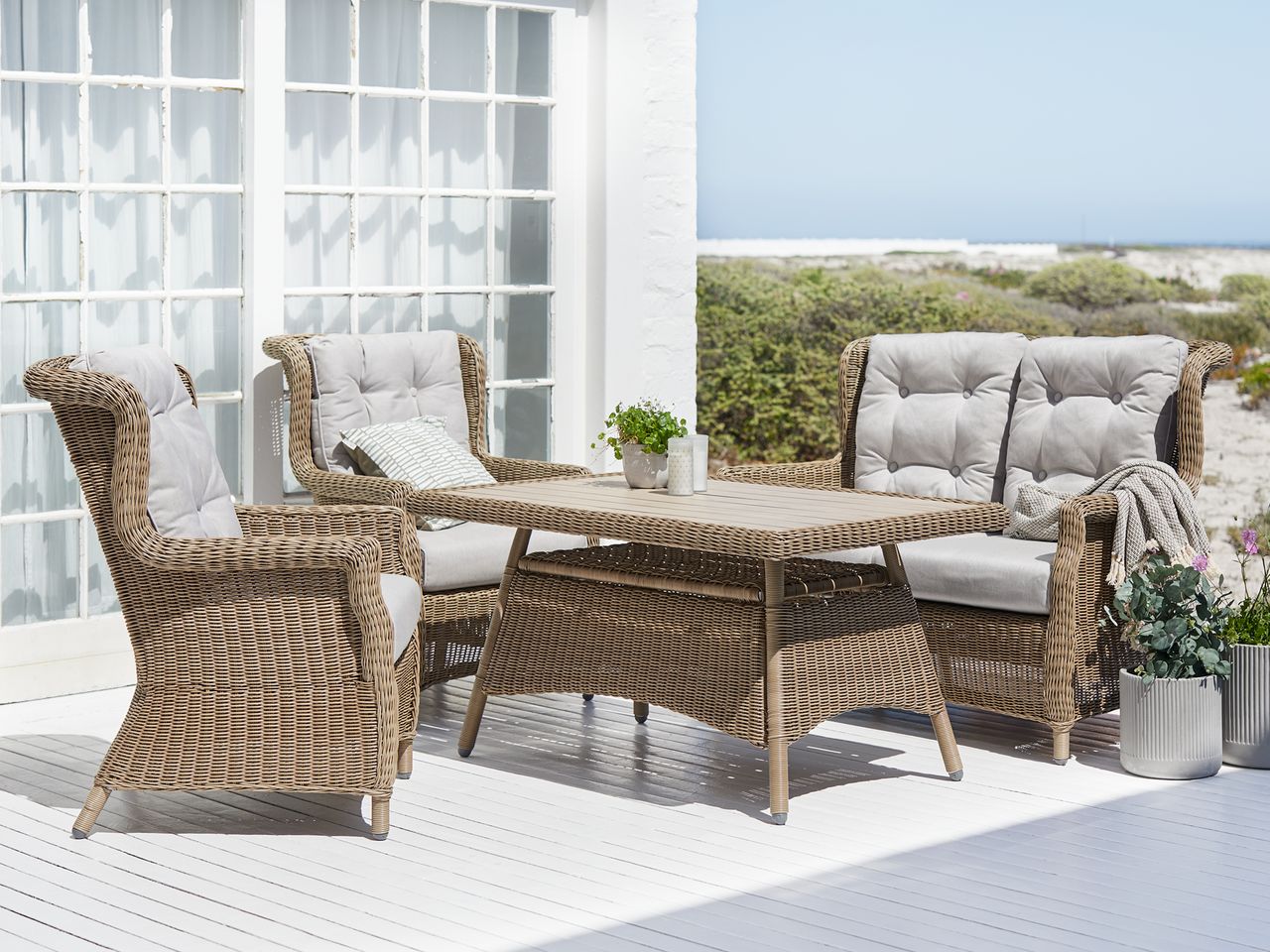 Loungeset FALKENBERG 4sits natur JYSK