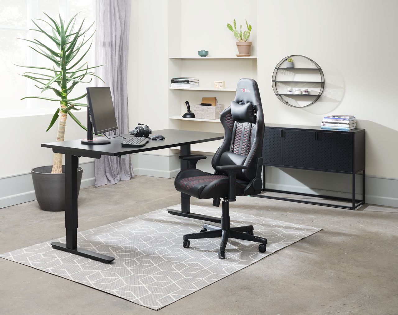Verstelbaar bureau SLANGERUP 80x160