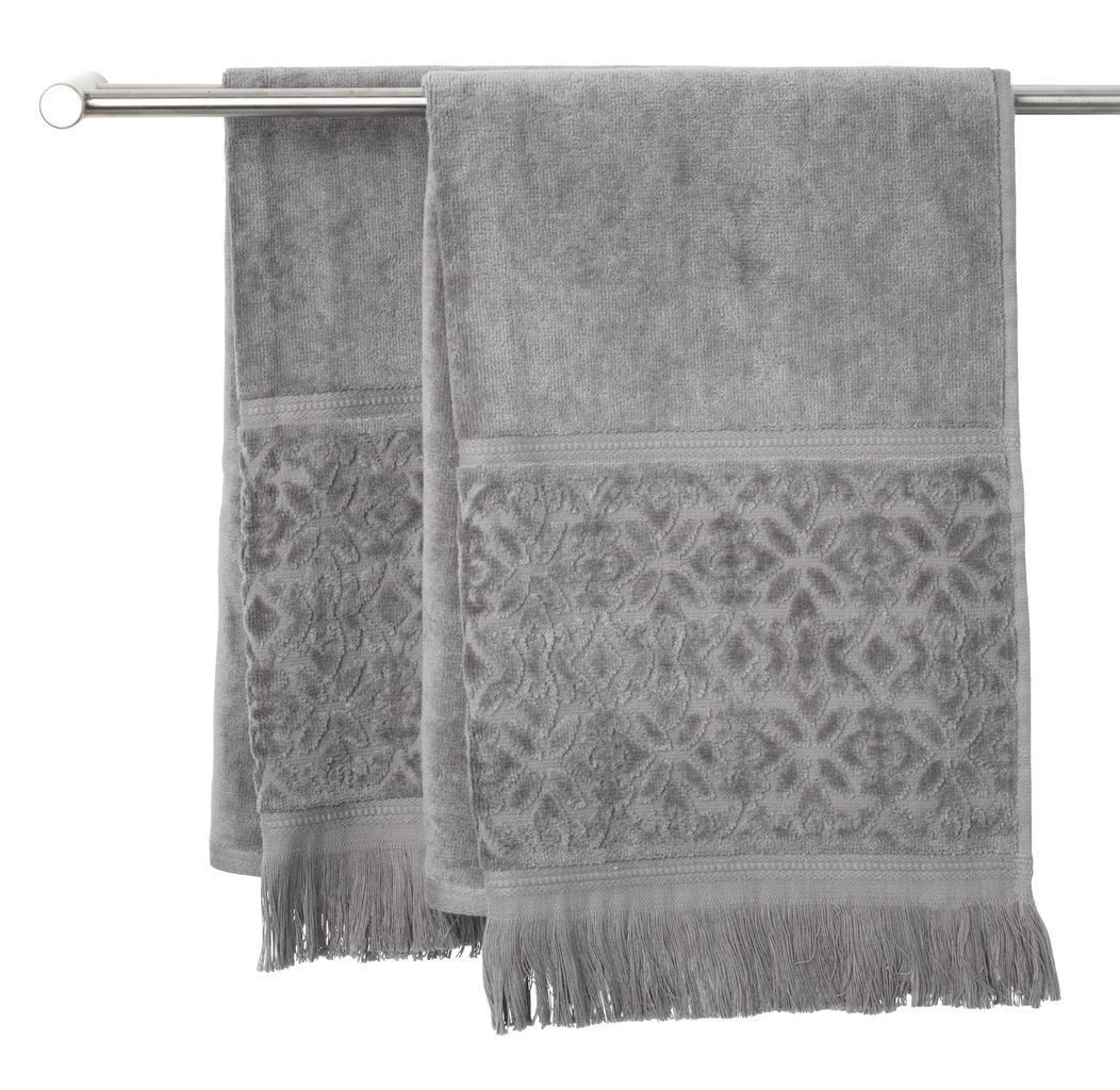 Hand towel SVANESUND 50x70 grey JYSK