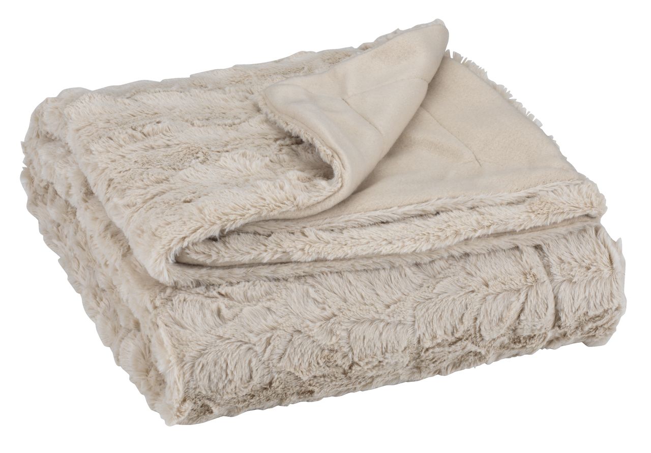 Kuscheldecke MYGGBLOM 130x170 beige | JYSK