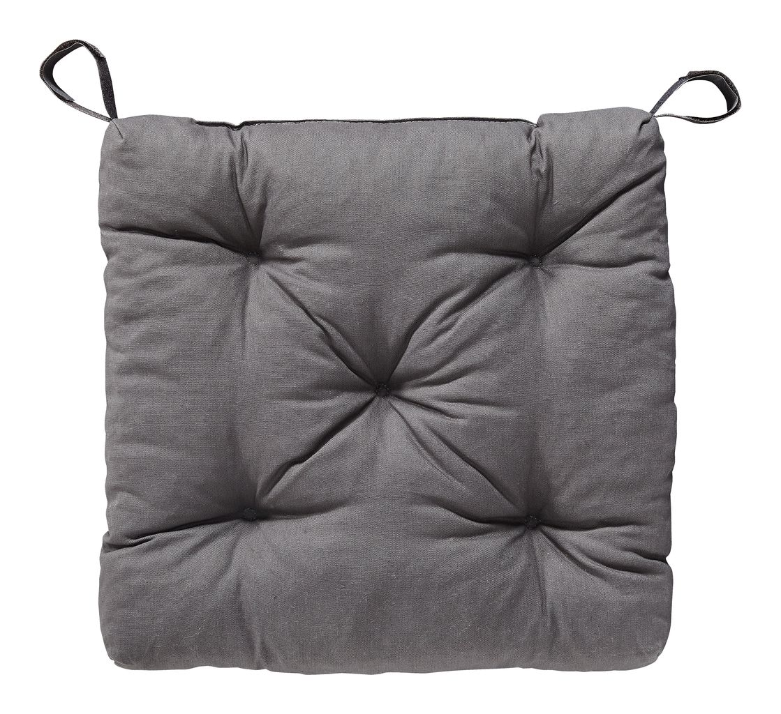 Sitzkissen LISKA 40x40x8 dunkelgrau DÄNISCHES BETTENLAGER