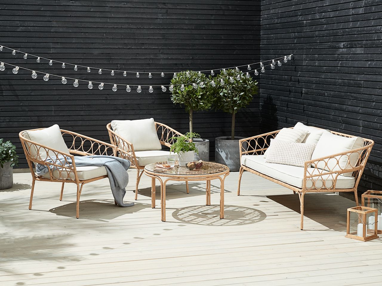Loungeset JENNUM 5sits natur JYSK