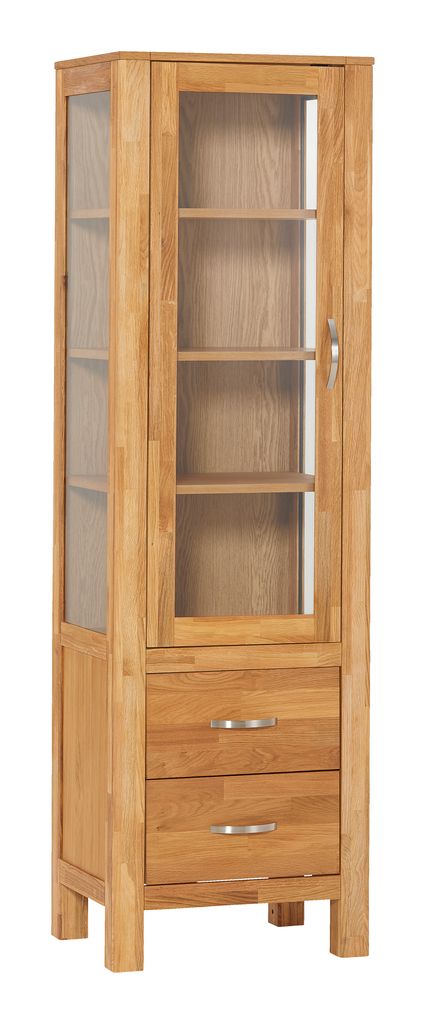 Vitrine HAGE 1 Tür hoch eiche DÄNISCHES BETTENLAGER