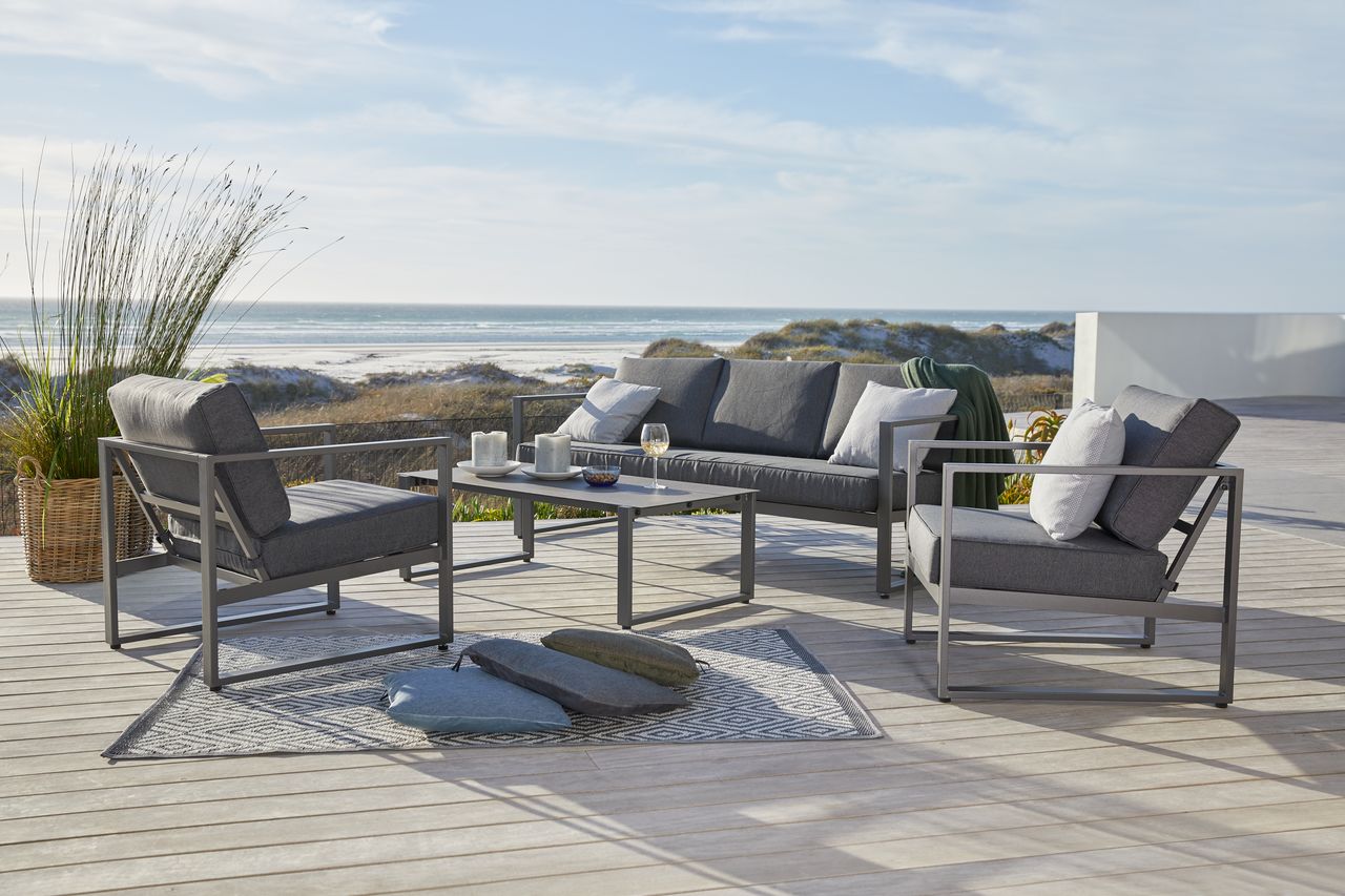 Lounge-Set KENTUCKY 5 Pers. grau | DÄNISCHES BETTENLAGER