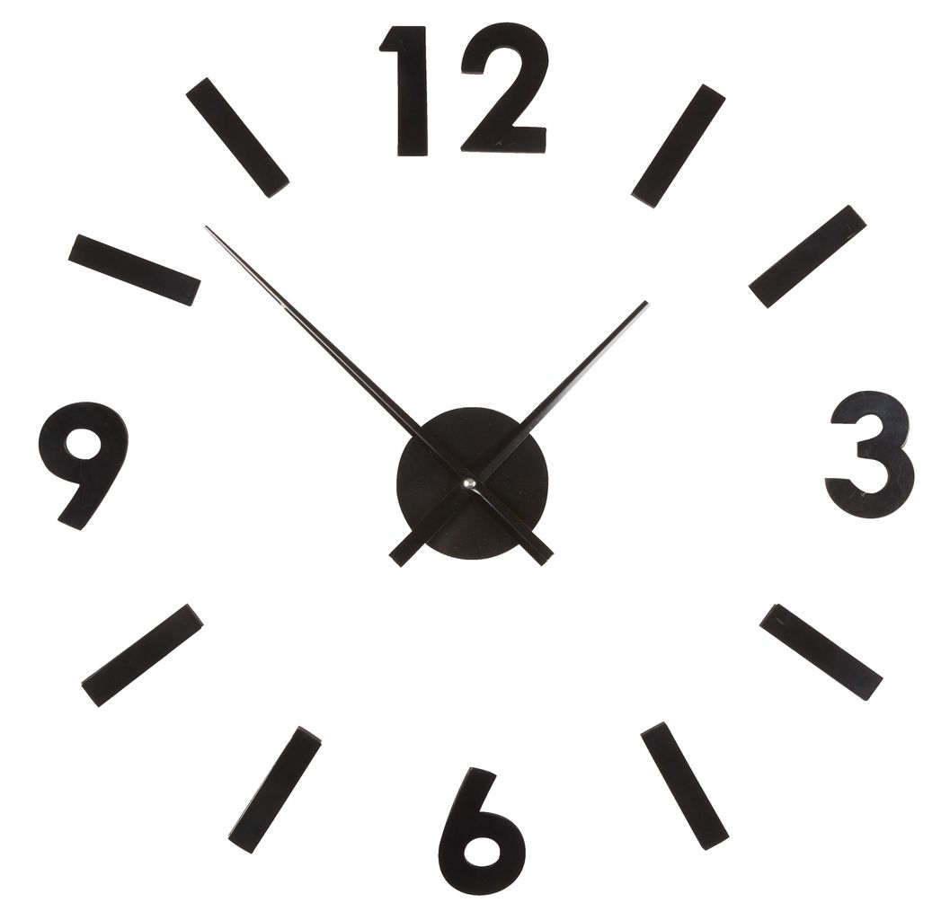 Wall clock VERNER adhesive numbers black JYSK