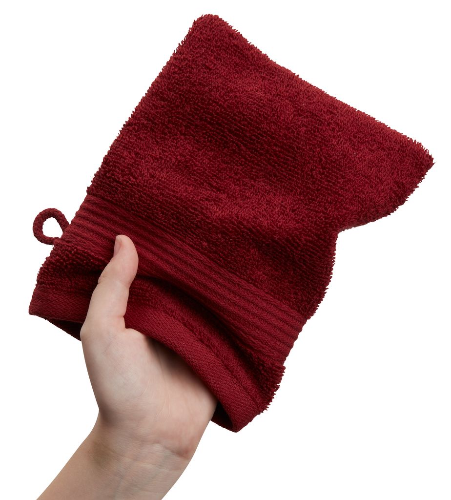 Wash glove KARLSTAD 15x20 burgundy JYSK
