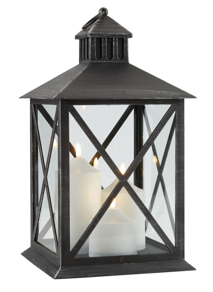 Lantern PULKA W23xL23xH40cm w/LED JYSK