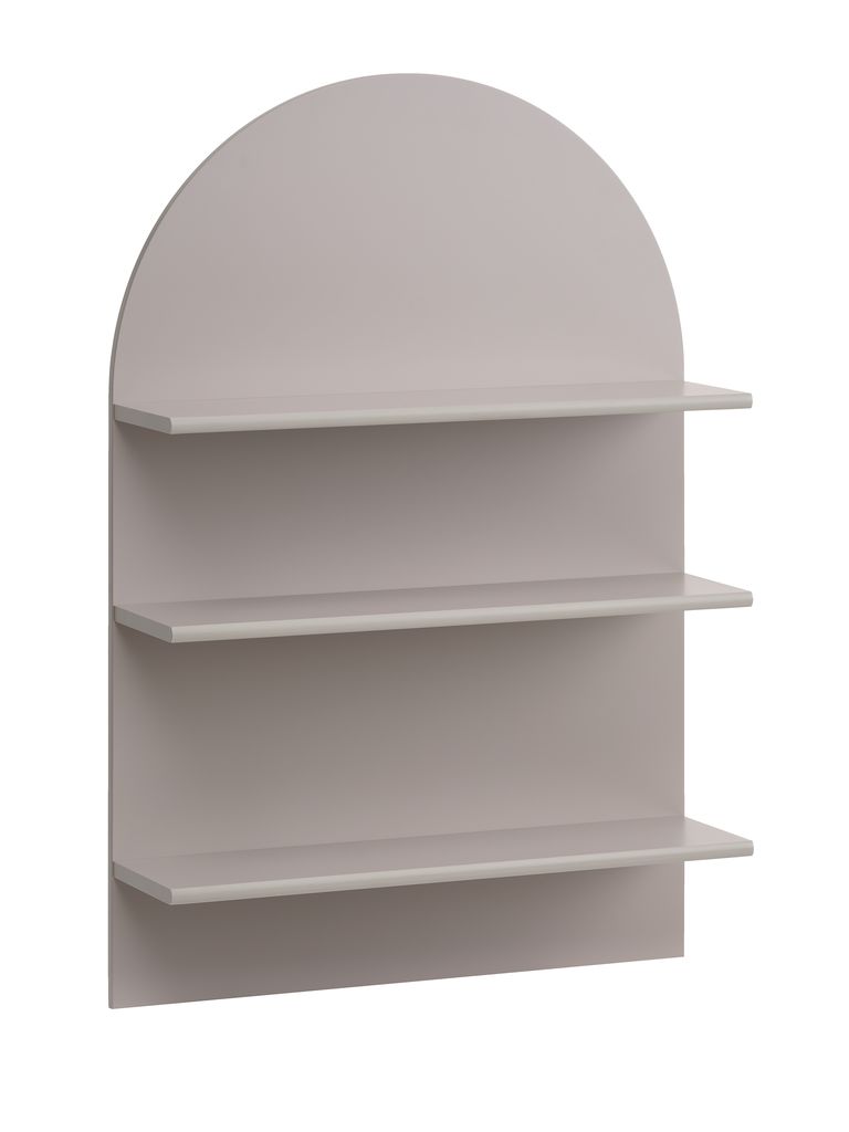 Wall shelf ALKEN 3 shelves warm grey JYSK