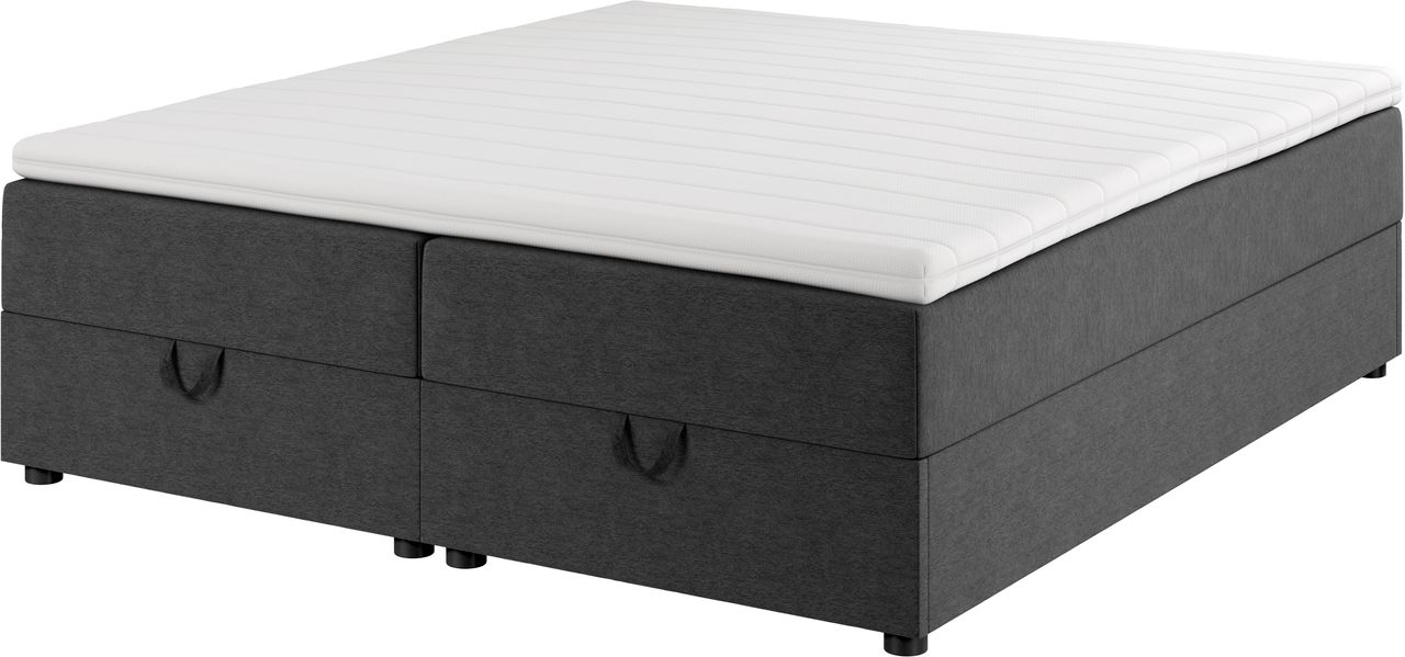 Boxspring 160x200 GOLD C25 opbergruimte grijs40 JYSK