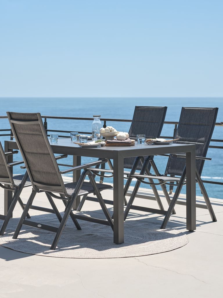 HAGEN L160 table + 4 MYSEN chaises gris JYSK