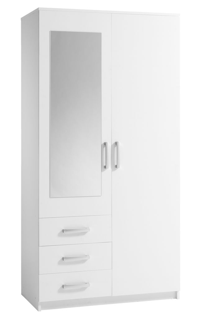 Armoire VINDERUP 100x200 combi blanc JYSK