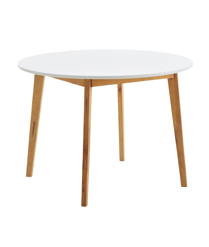 Table JEGIND Ø105 blanc/naturel | JYSK