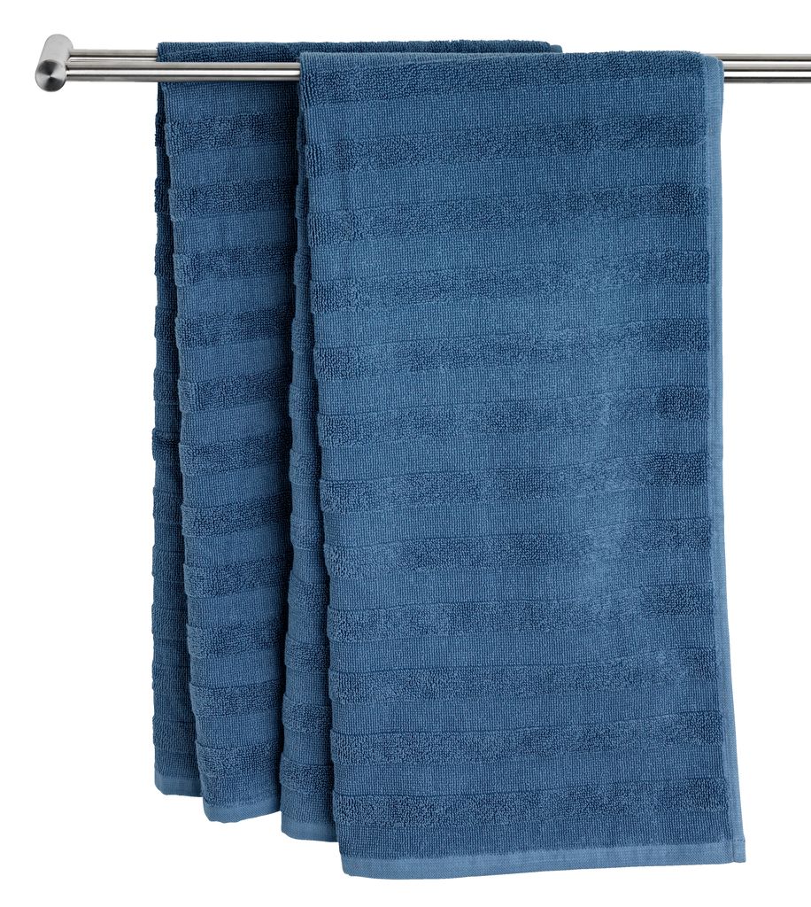 Blue bath towel
