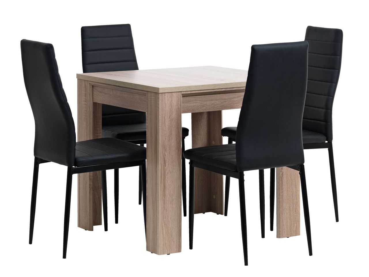 HALLUND L80 oak + 4 TOREBY black JYSK