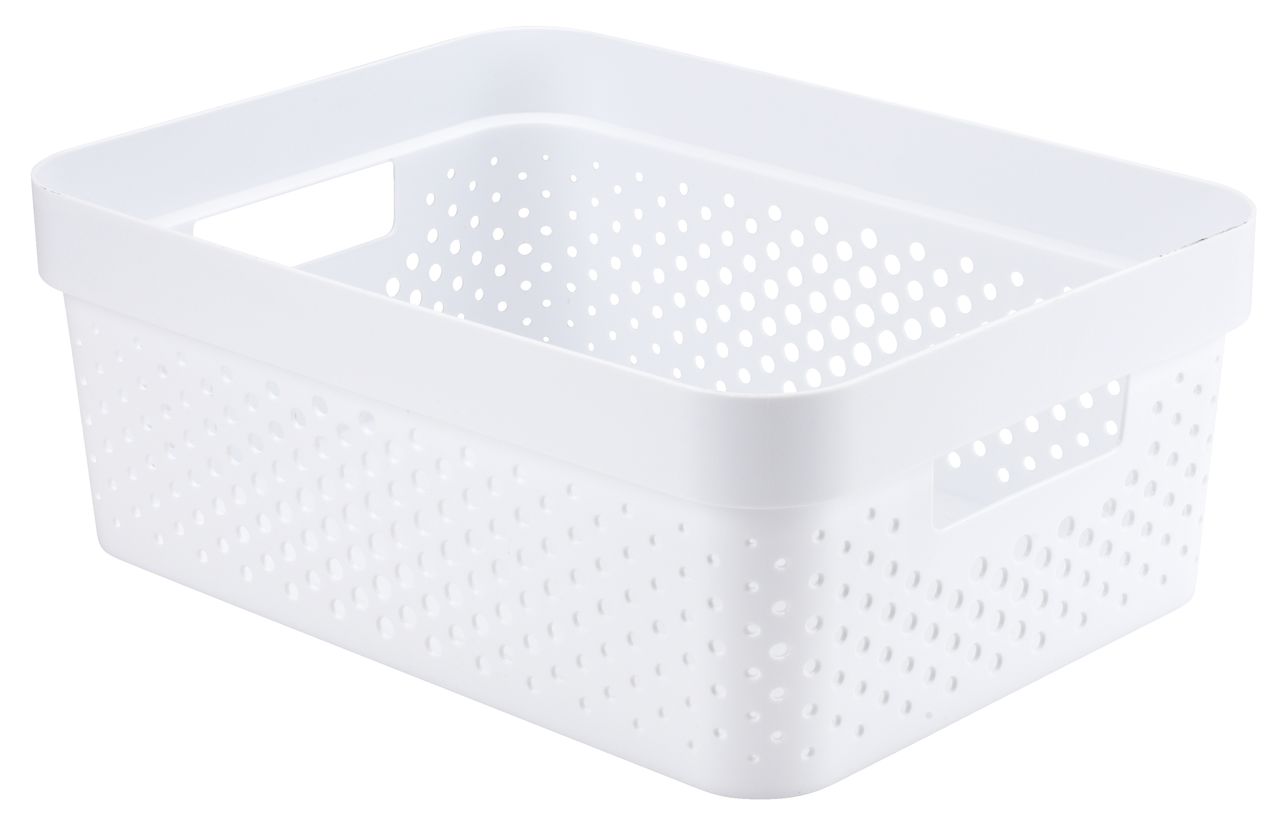 Korb INFINITY 11L Plastik weiß DÄNISCHES BETTENLAGER