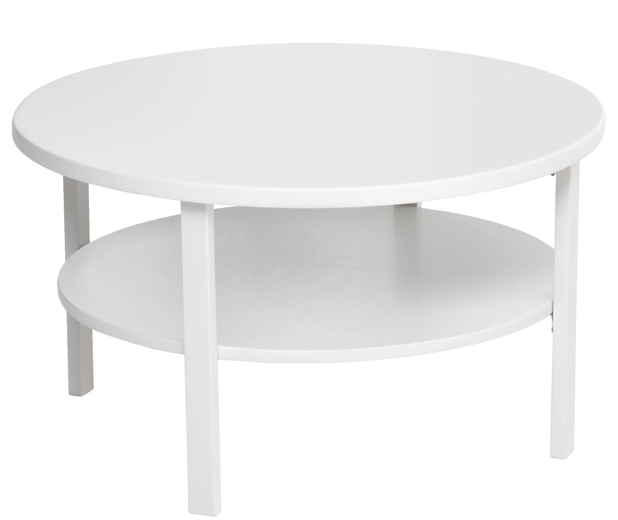 Wonderbaarlijk Salontafel SKIBBY Ø80 met schap wit | JYSK KL-58