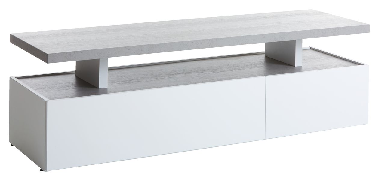 TV bench TOFTLUND white/concrete JYSK