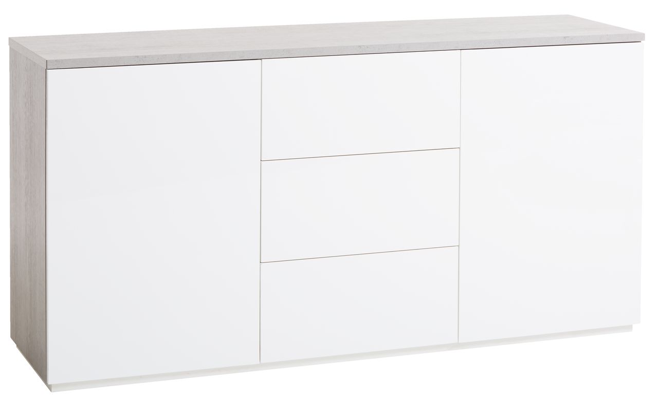 Sideboard JERNVED 2 doors 3 drawers con/h.gloss | JYSK
