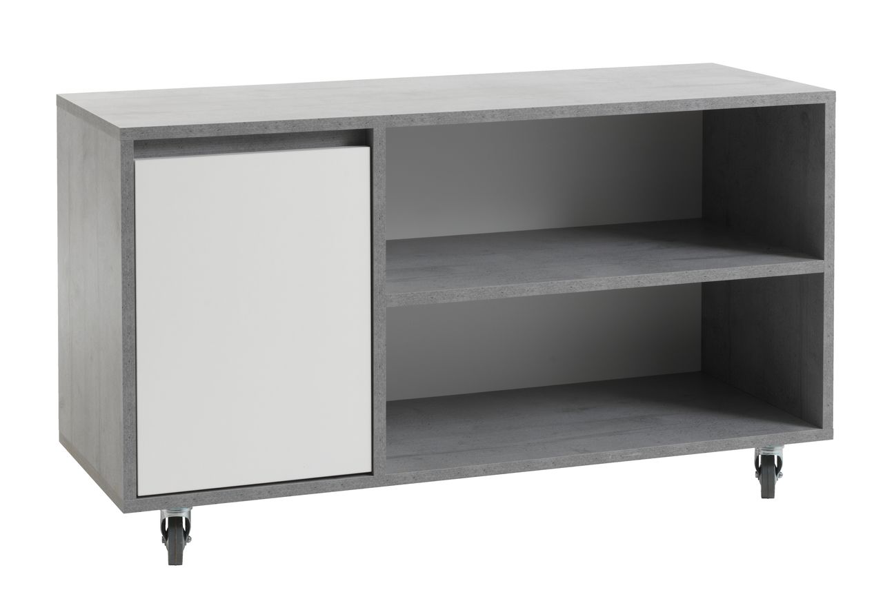 TVbänk BILLUND vit/betong JYSK