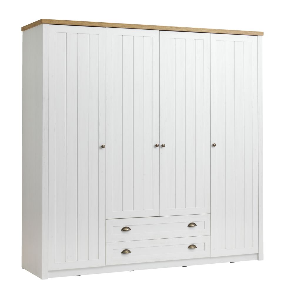  Wardrobe  MARKSKEL 212x210 cm white oak JYSK 