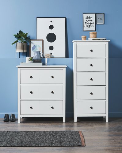 5 drawer chest NORDBY white