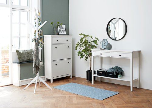 Console table NORDBY 40x110 2 drawers 1 shelf white