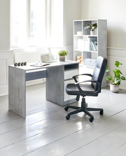 Desk BILLUND 53x120 white/concrete