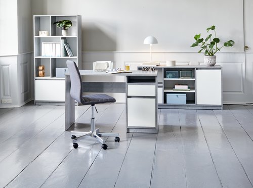 Secretária BILLUND 54x120 betão/branco