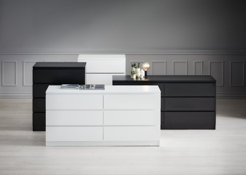 3+3 drawer chest LIMFJORDEN black