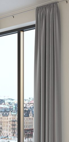 Curtain AUSTRA 1x140x300 velvet grey