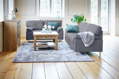 Soffgrupp GEDVED 3+2-sits grått tyg