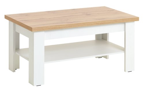Τραπέζι μέσης MARKSKEL 60x110 λευκό/δρυς