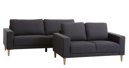 Sofa EGENSE 2-pers. mørkegrå