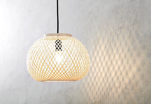 Lampa wisząca SIGVARD Ś35xW26cm bambus