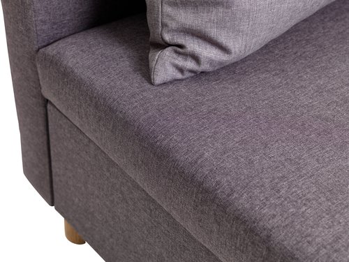 Разтегателен диван с разширение HAMPEN сив