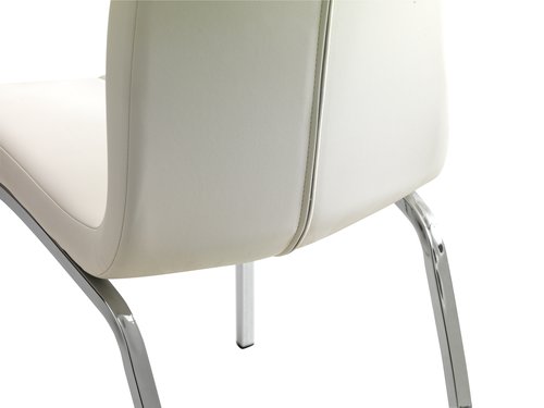Blagovaonska stolica HAVNDAL bijela/krom