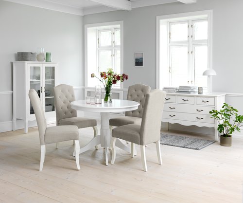 Dining chair STENLILLE sand/white