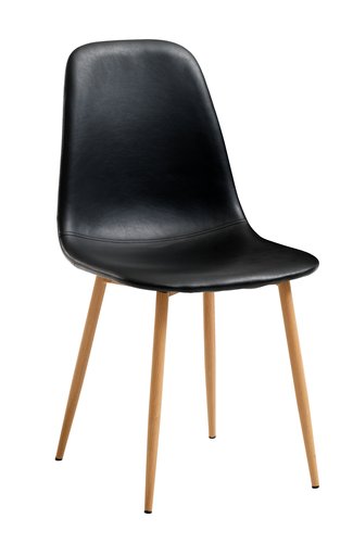 Stackable faux deals leather dining chairs