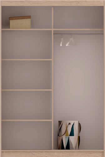 Wardrobe ODDA 145x216 with mirror oak