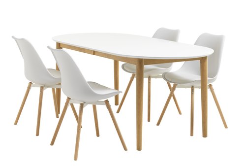 Dining table EGENS 90x190/270 white