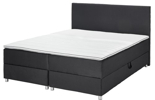 Boxspring posteľ 180x200 PLUS C40 s úložným pr. Čierna-07