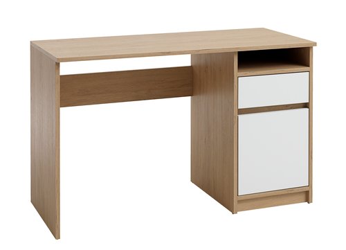 Bureau BILLUND 53x120 wit/eiken